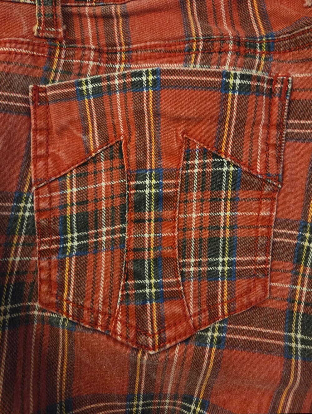 Tripp NYC | Red Plaid Pants | Size 12 | Skinny Leg | Y2K - Picture 3 of 5